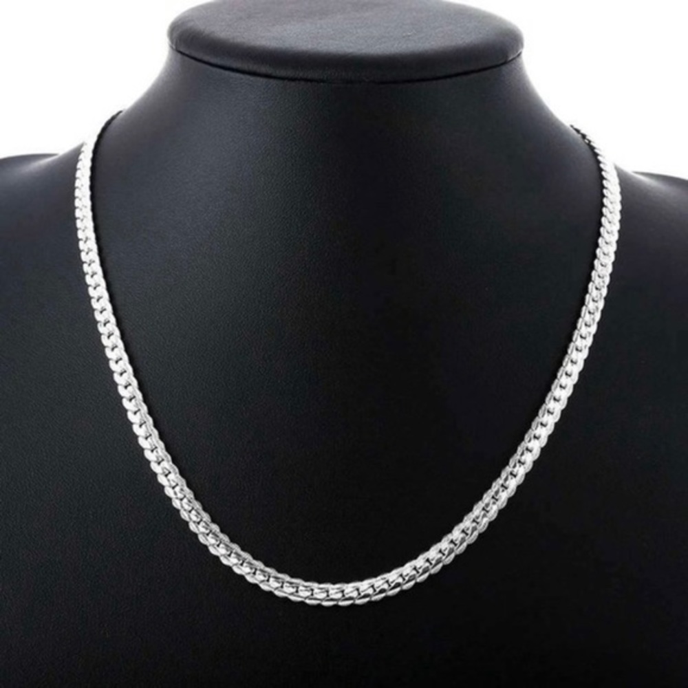 18” 5mm Sterling Silver Plated Chain